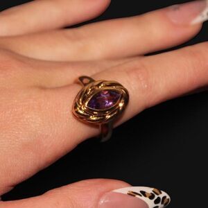 Marquise Women's Gold and Purple Jewellery